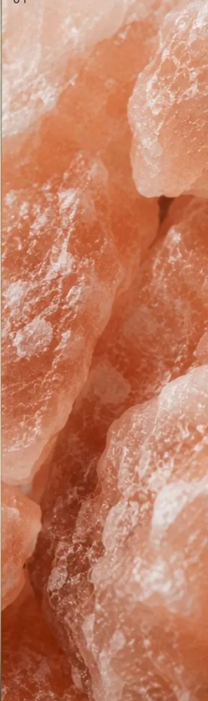 Raw pink Himalayan salt crystal