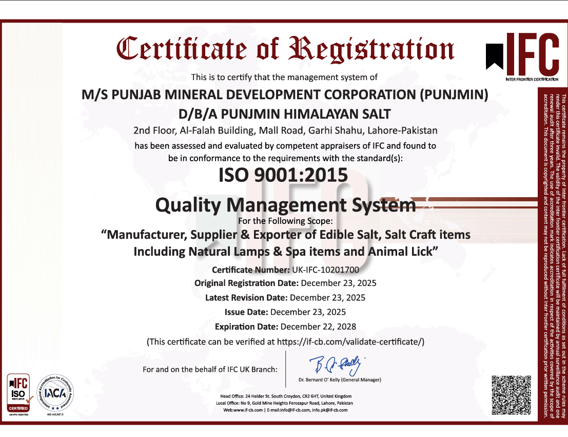 ISO 9001 quality mgmt certificate
