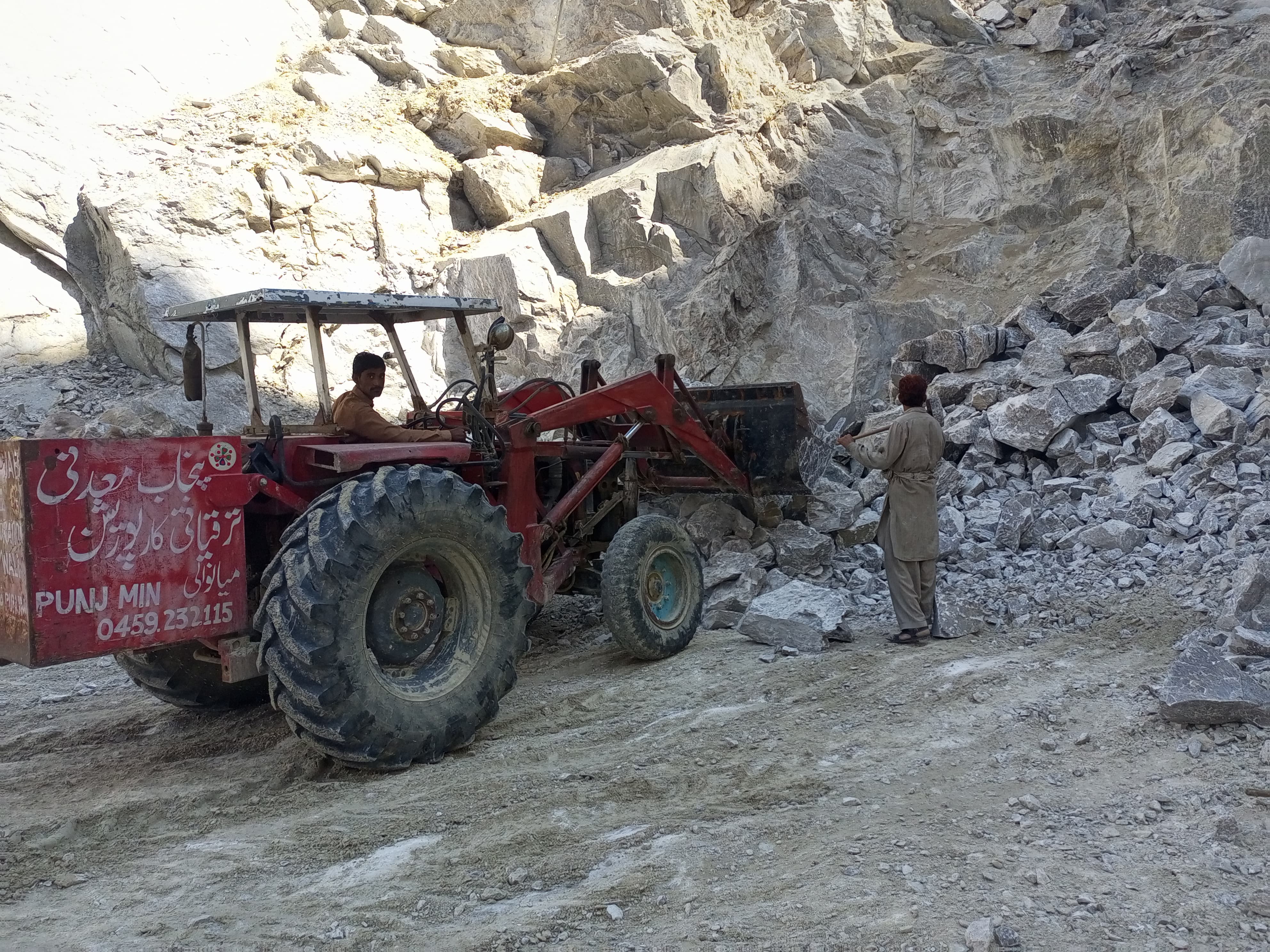 Excavation of Gypsum.