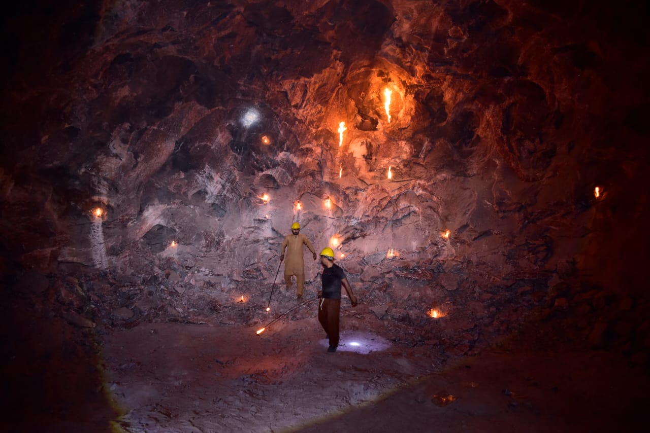 Inside view of Salt Mine.