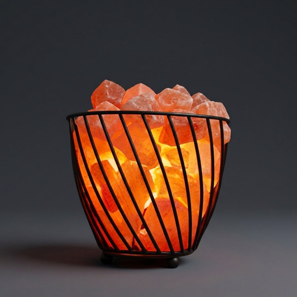 Wrought Iron Basket Lamp — Salt Lamps