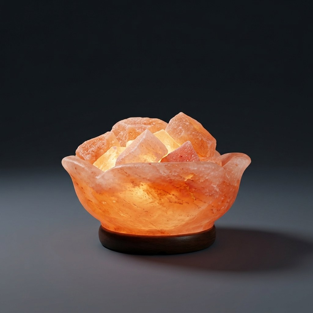 Rock Salt Lamp Bowl with Heart — Salt Lamps