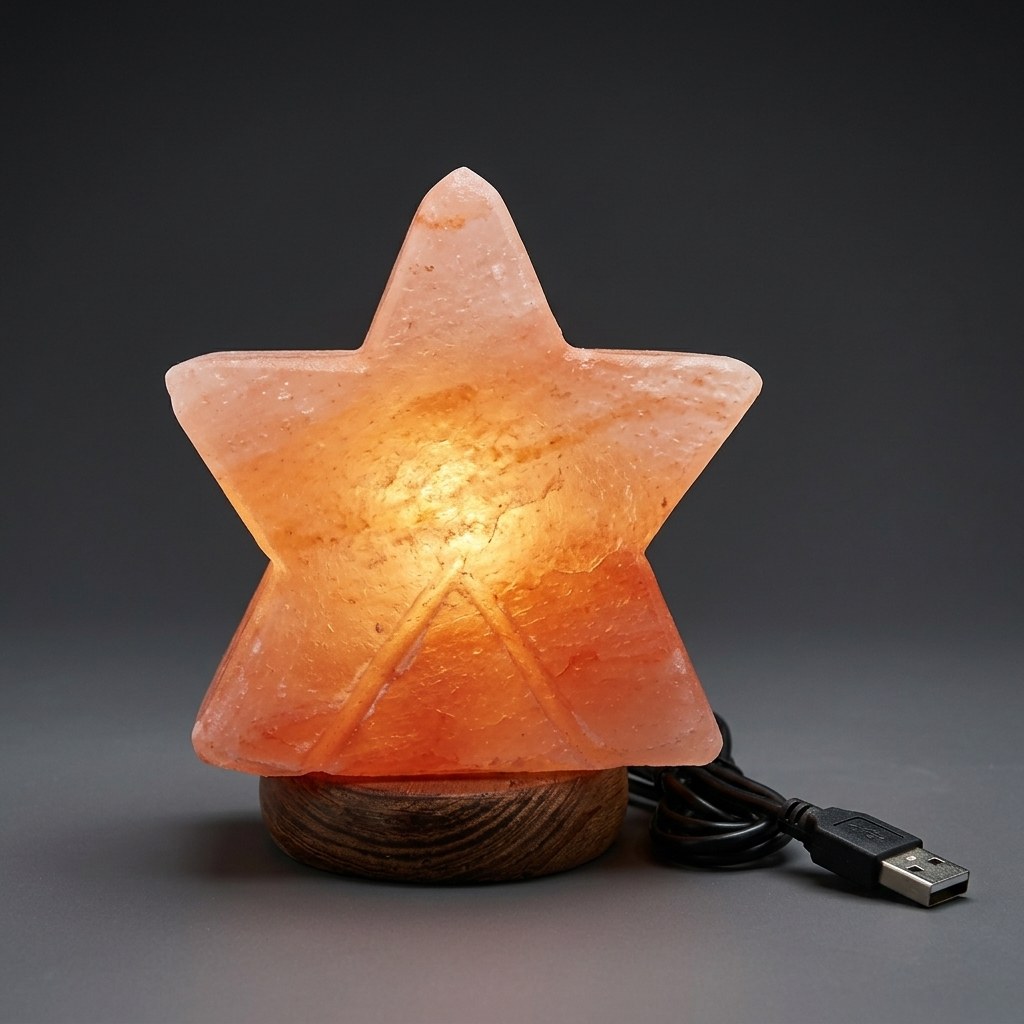 Color Changing USB Salt Lamp – Star — Salt Lamps