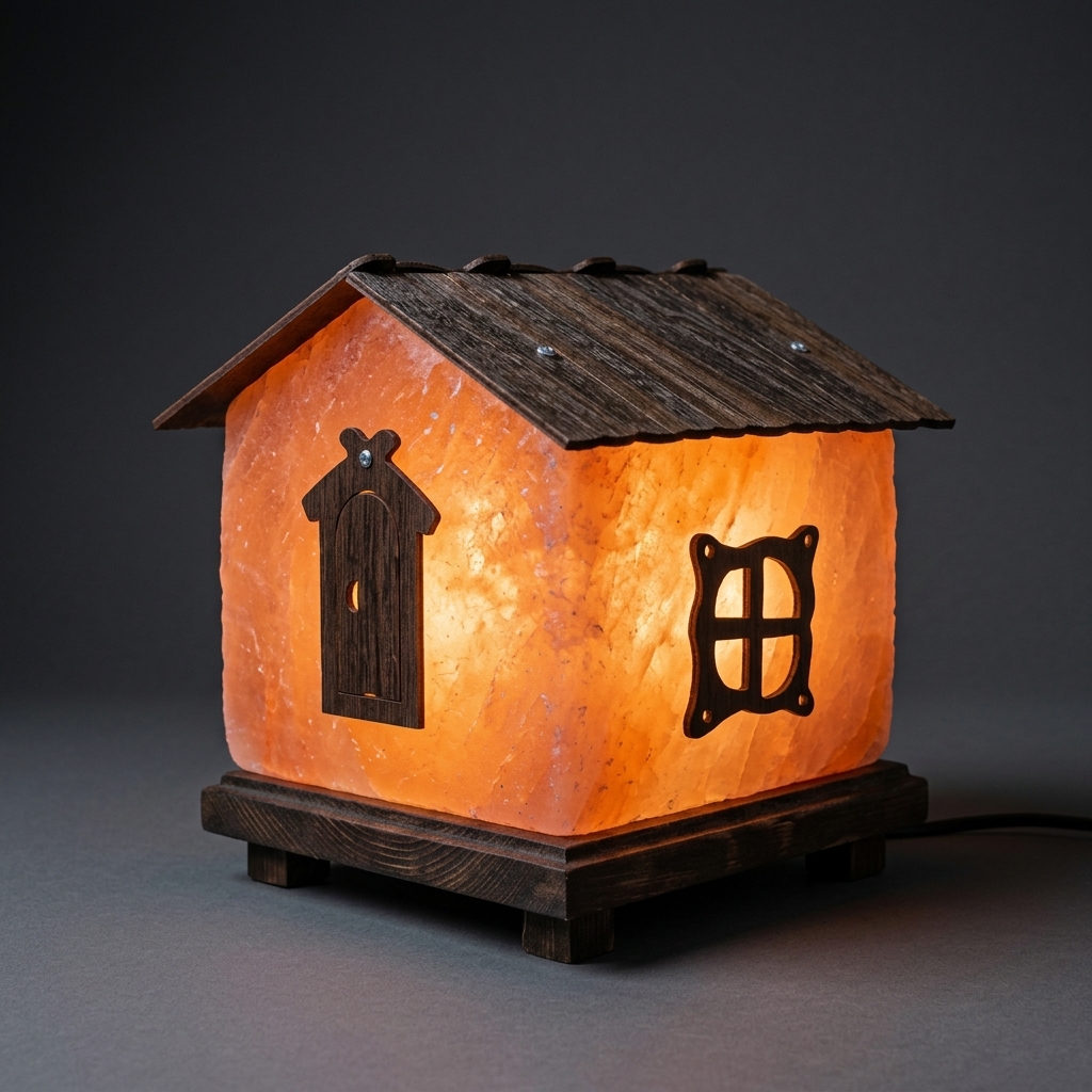 Rock Salt Lamp – Wooden Sheet House — Salt Lamps