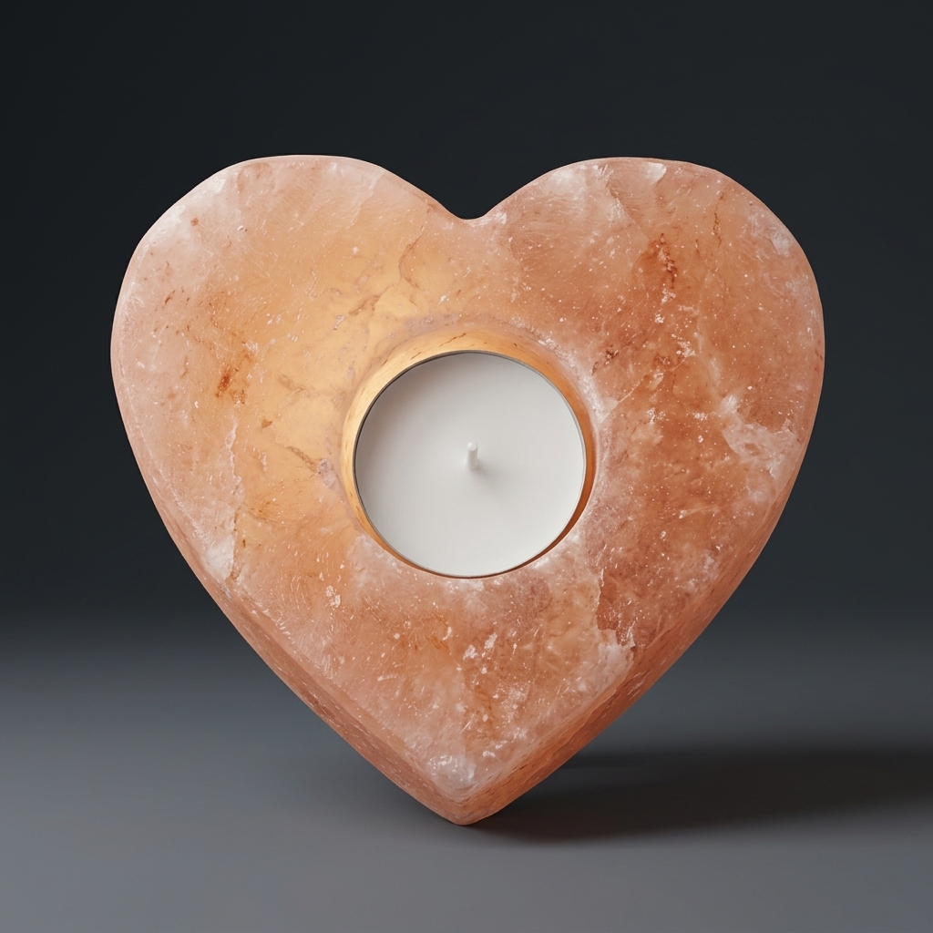 Himalayan Salt Heart Candle Holder — Art & Salt